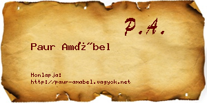 Paur Amábel névjegykártya